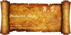 Madacsi Vajk névjegykártya